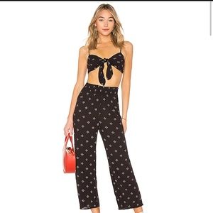 Amuse Society Tie Top & Pants Set